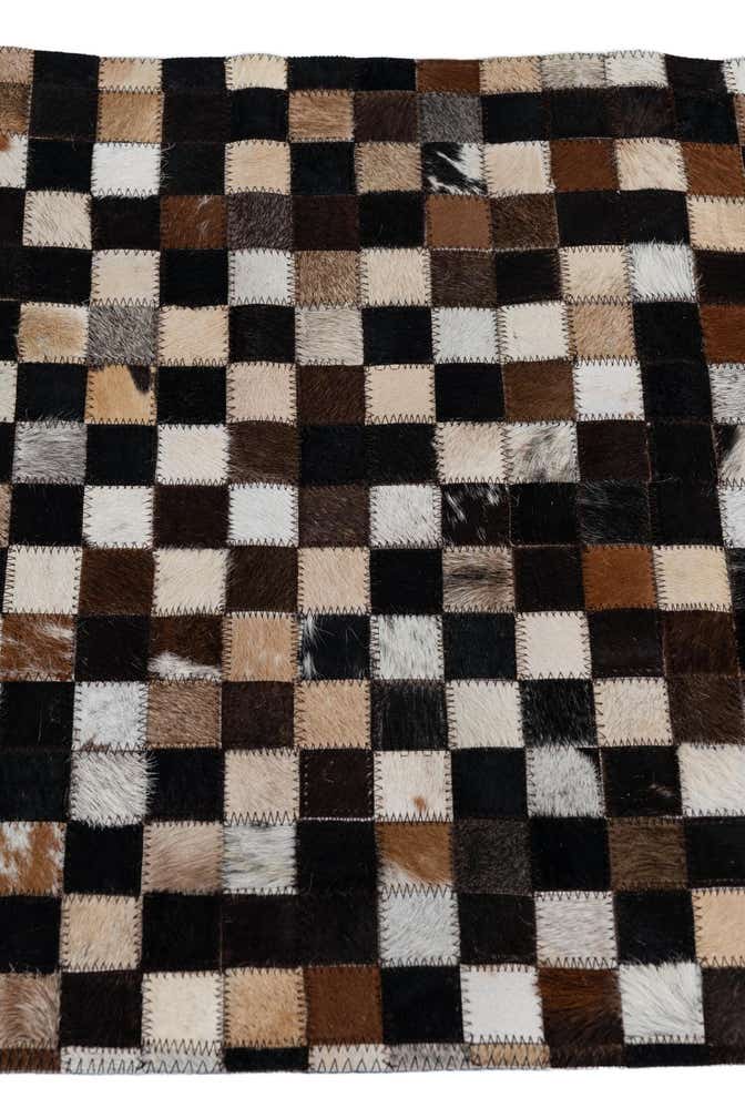 2' x 3' 1 Cowhide Leather Rug