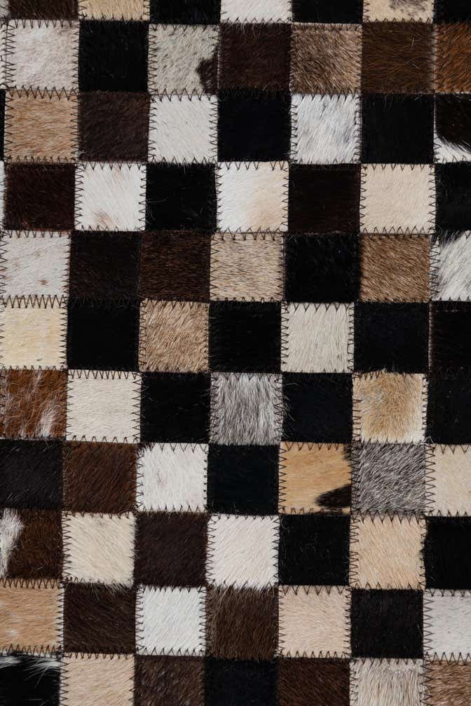 2' x 3' 1 Cowhide Leather Rug