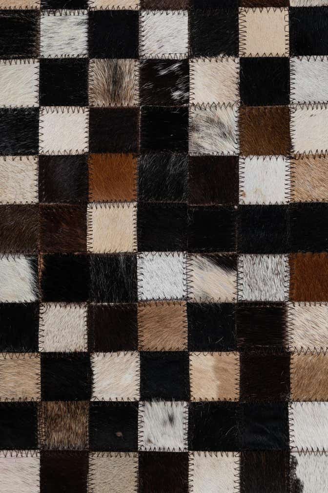 2' x 3' 1 Cowhide Leather Rug
