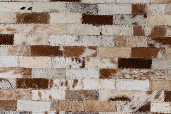 2' x 3' Cowhide Leather Rug