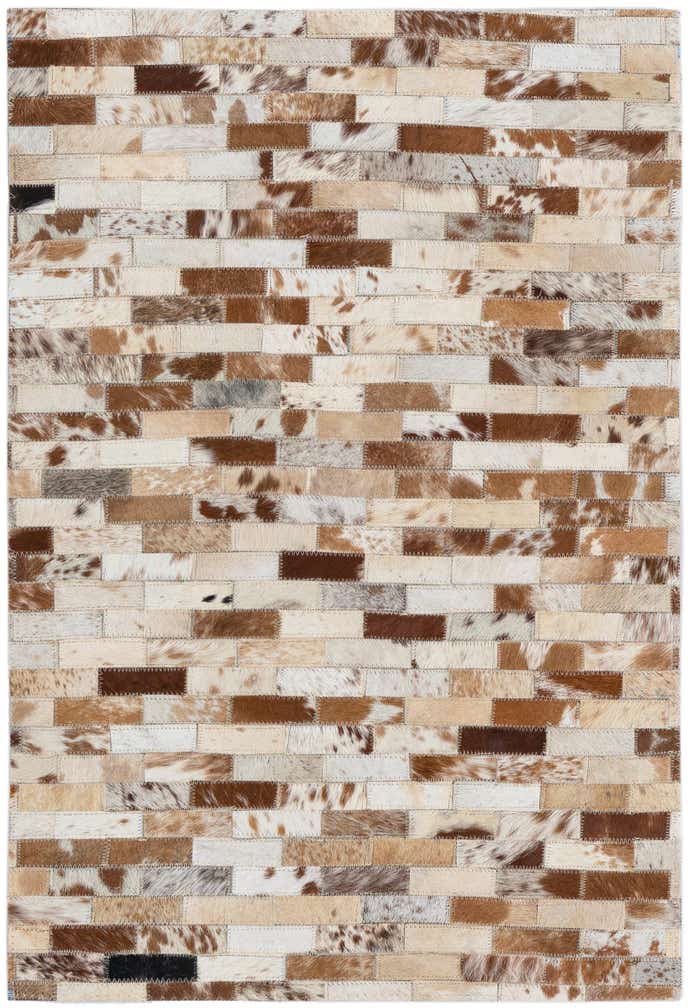 2' x 3' Cowhide Leather Rug