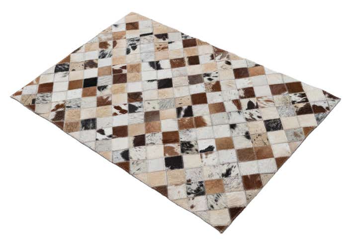 2' x 3' Cowhide Leather Rug