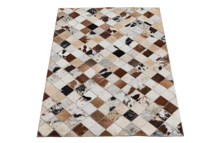 2' x 3' Cowhide Leather Rug