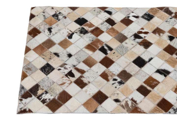 2' x 3' Cowhide Leather Rug