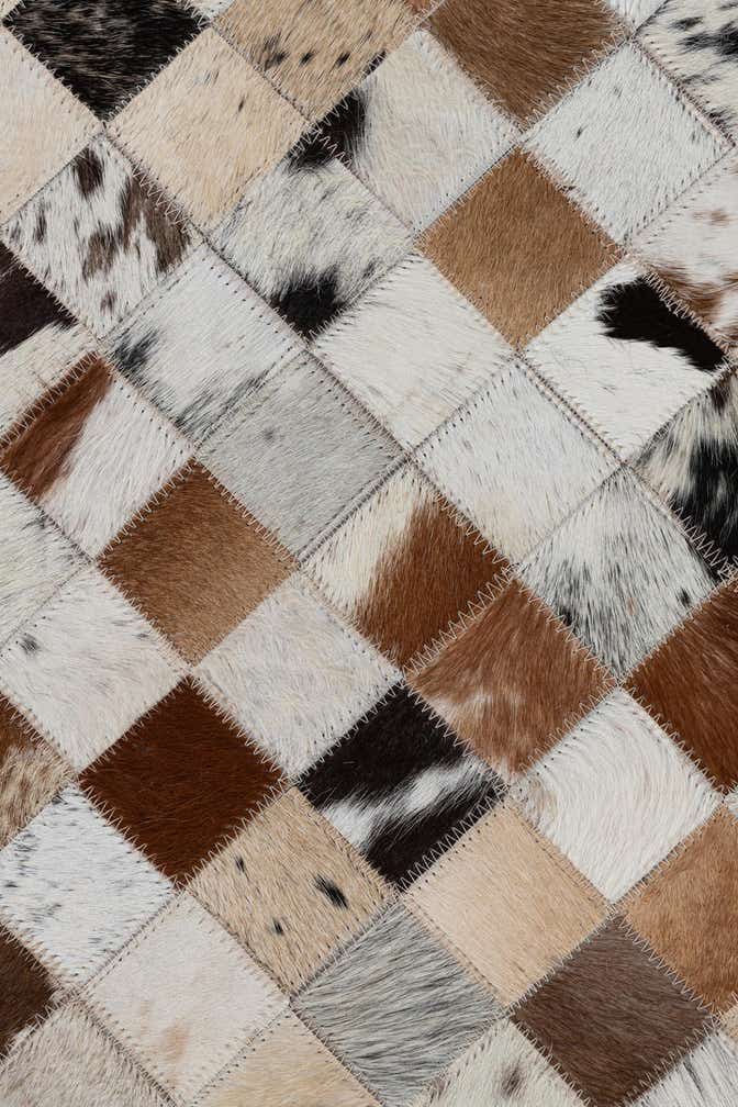 2' x 3' Cowhide Leather Rug