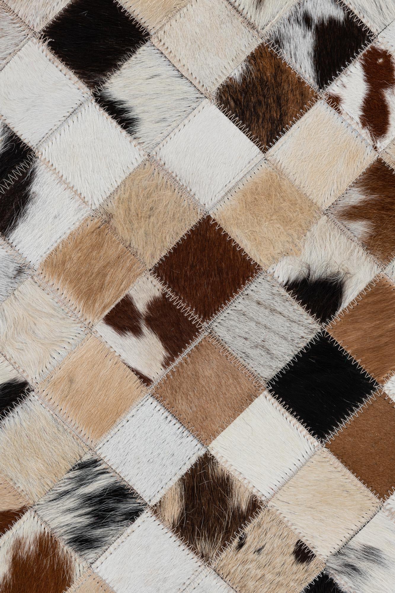 2' x 3' Cowhide Leather Rug