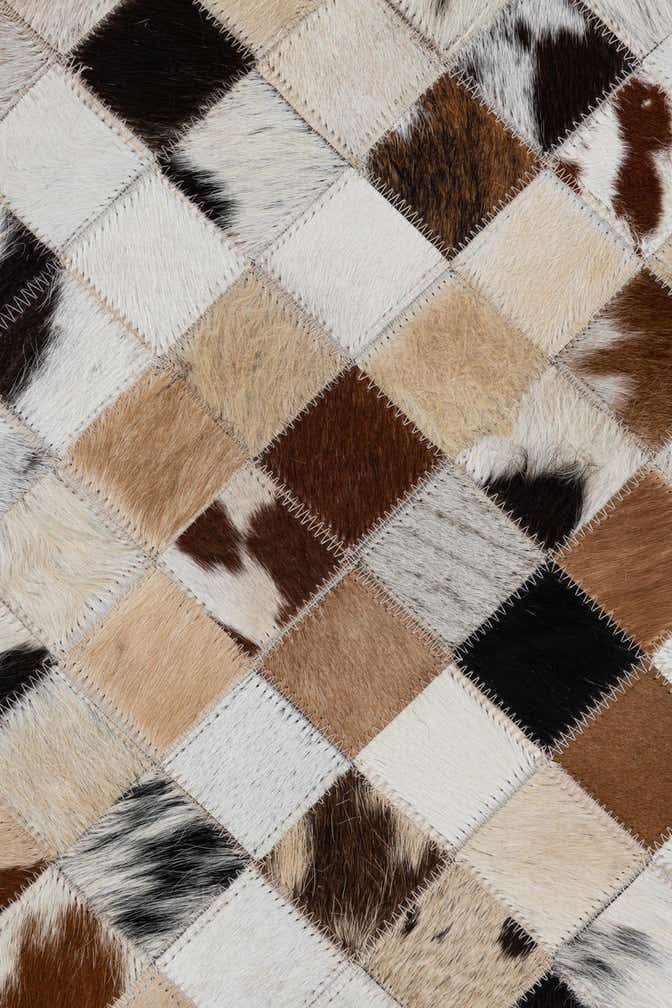 2' x 3' Cowhide Leather Rug