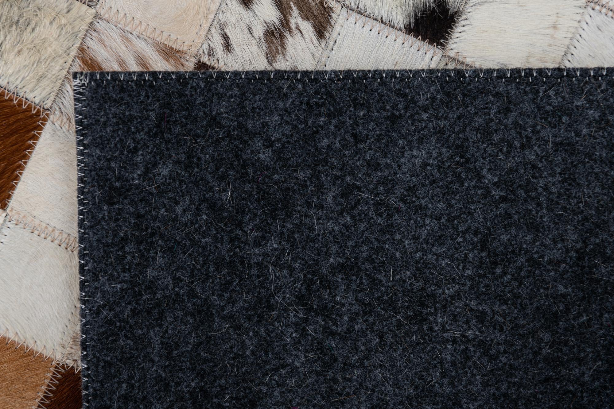 2' x 3' Cowhide Leather Rug