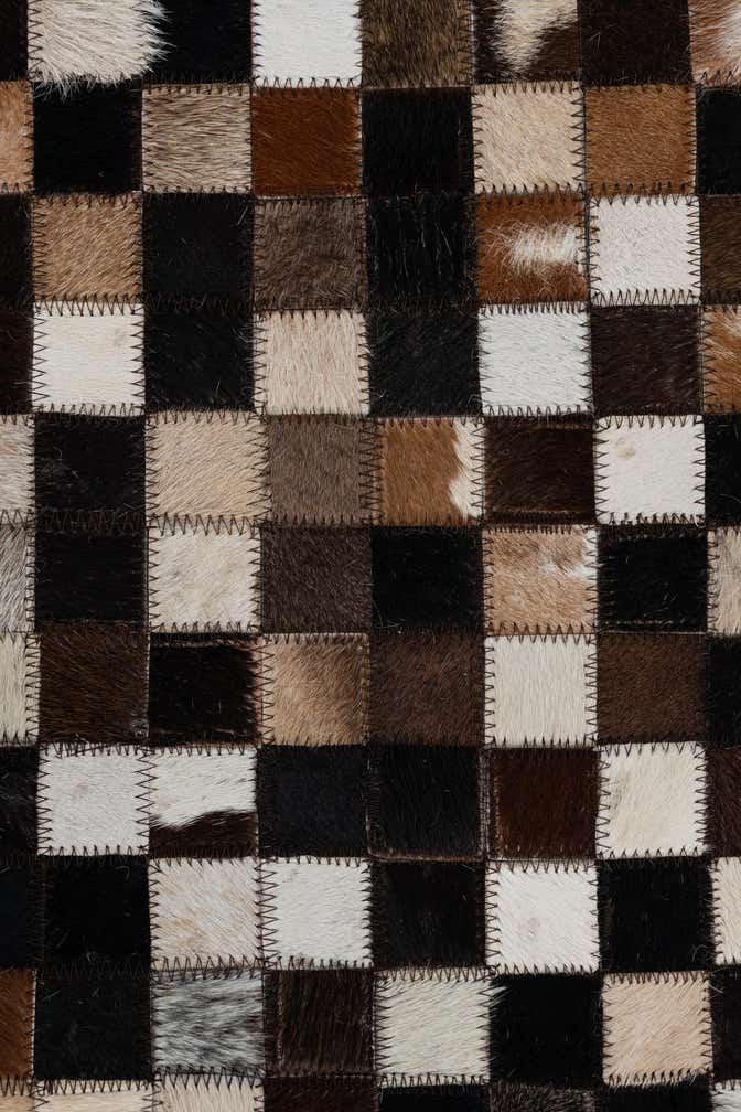 2' x 3' Cowhide Leather Rug