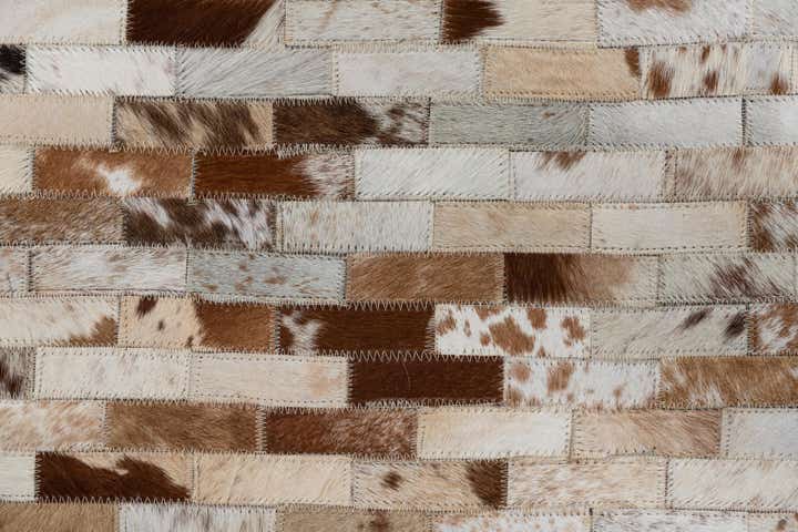 2' x 3' Cowhide Leather Rug