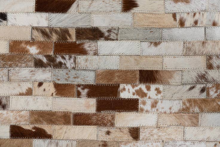 Detail image of 2' x 3' Cowhide Leather Rug