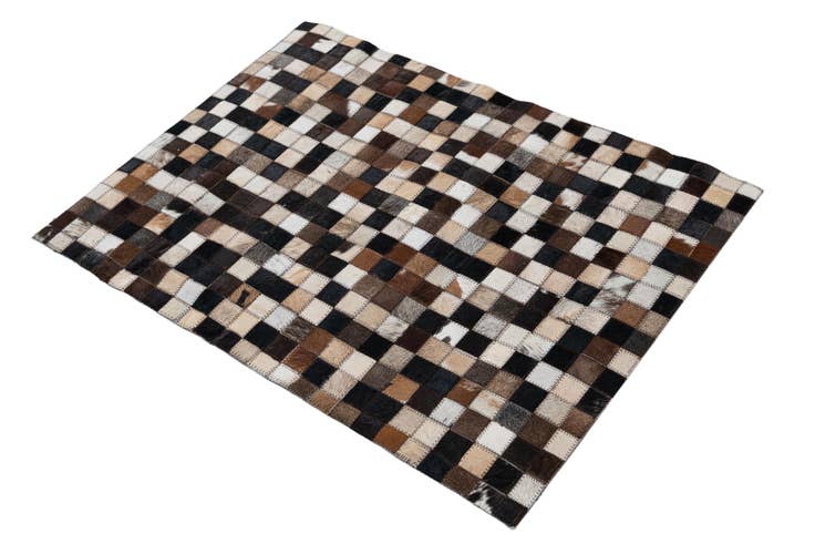 Detail image of 2' 3 x 3' 1 Cowhide Leather Rug