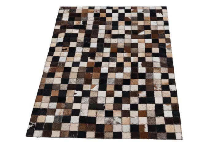 2' 3 x 3' 1 Cowhide Leather Rug