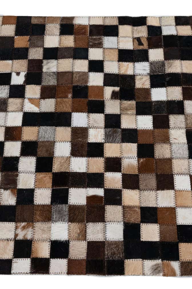 2' 3 x 3' 1 Cowhide Leather Rug