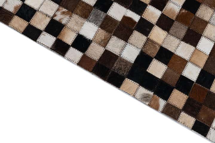 2' 3 x 3' 1 Cowhide Leather Rug