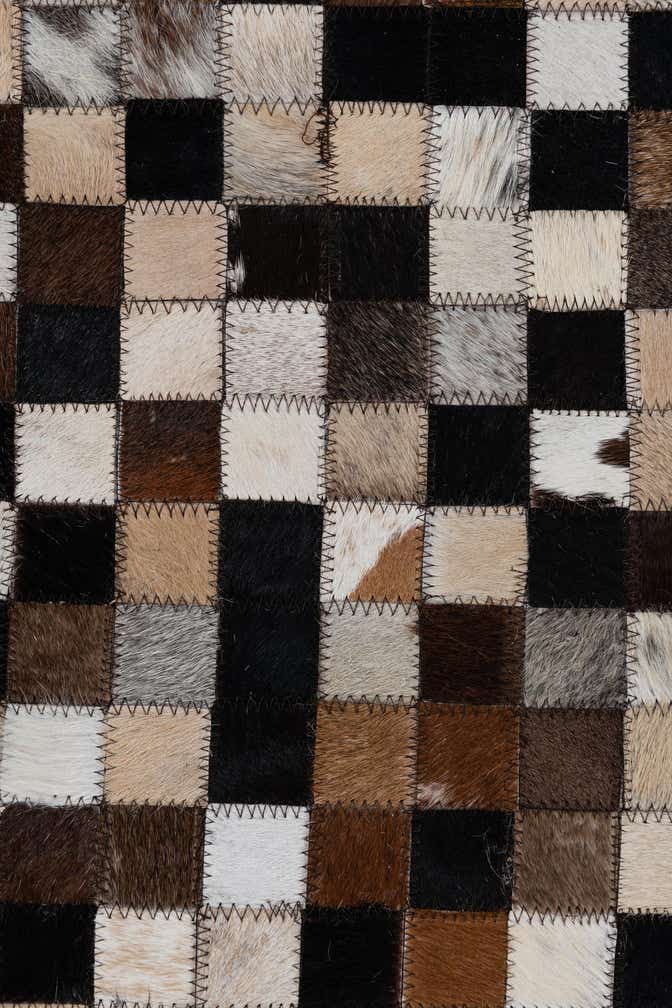 2' 3 x 3' 1 Cowhide Leather Rug