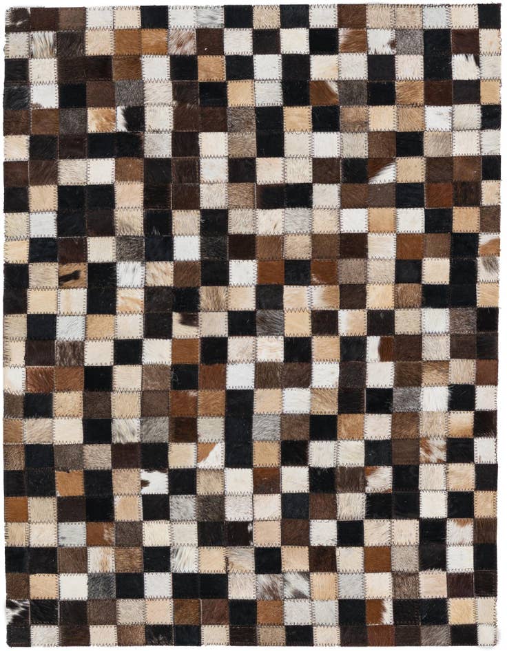 Detail image of 2' 3 x 3' 1 Cowhide Leather Rug