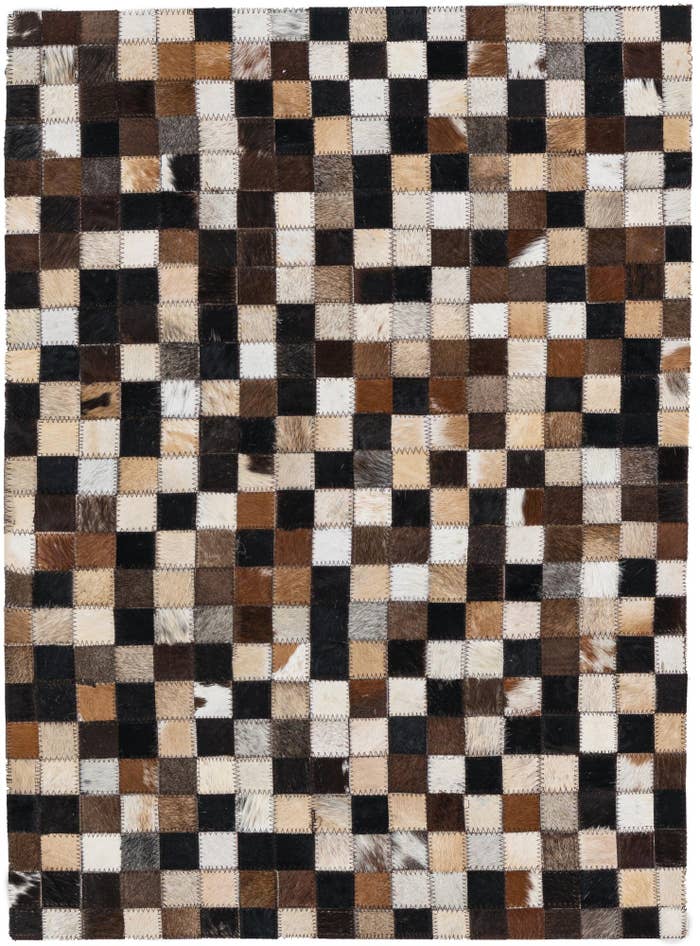 Detail image of 2' 3 x 3' 1 Cowhide Leather Rug