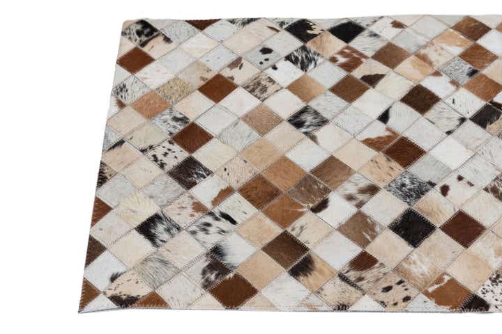 2' x 3' Cowhide Leather Rug