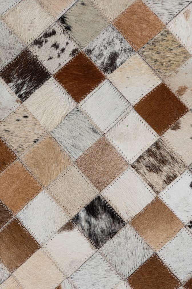 2' x 3' Cowhide Leather Rug