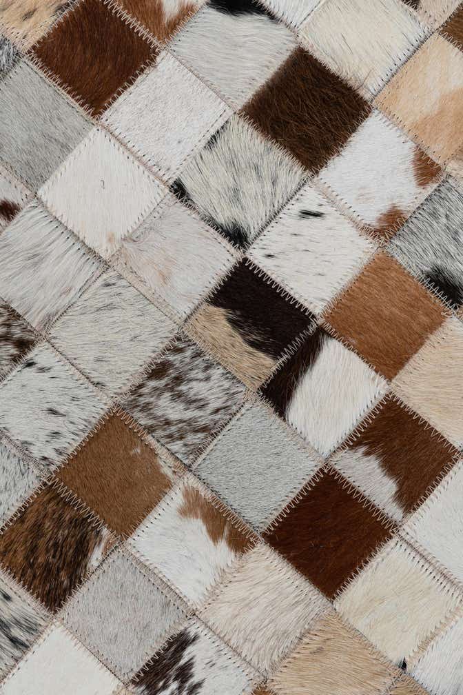 2' x 3' Cowhide Leather Rug