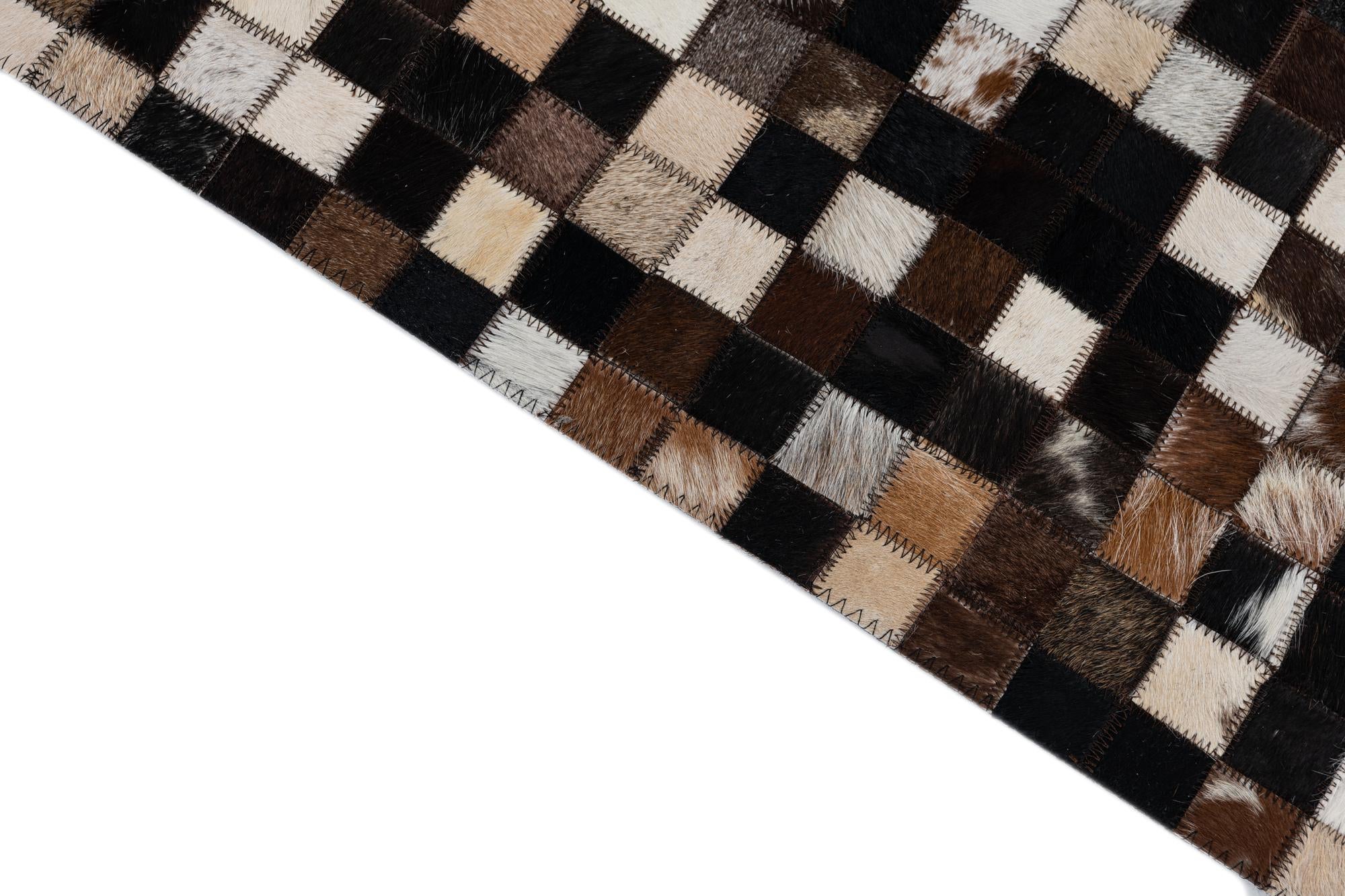 2' x 3' Cowhide Leather Rug