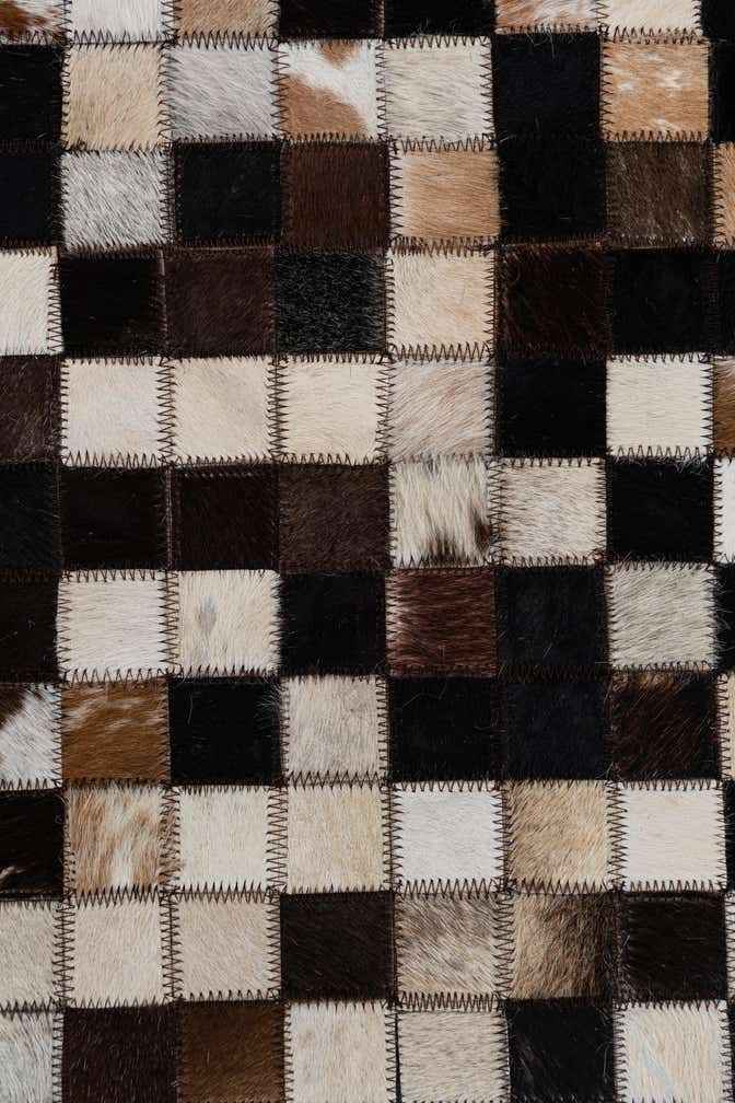 2' x 3' Cowhide Leather Rug