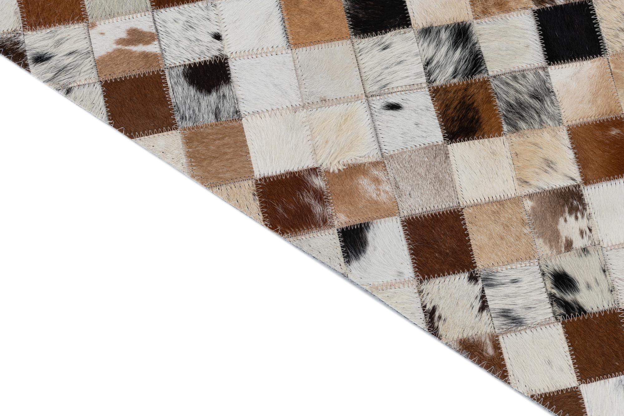 2' x 3' Cowhide Leather Rug