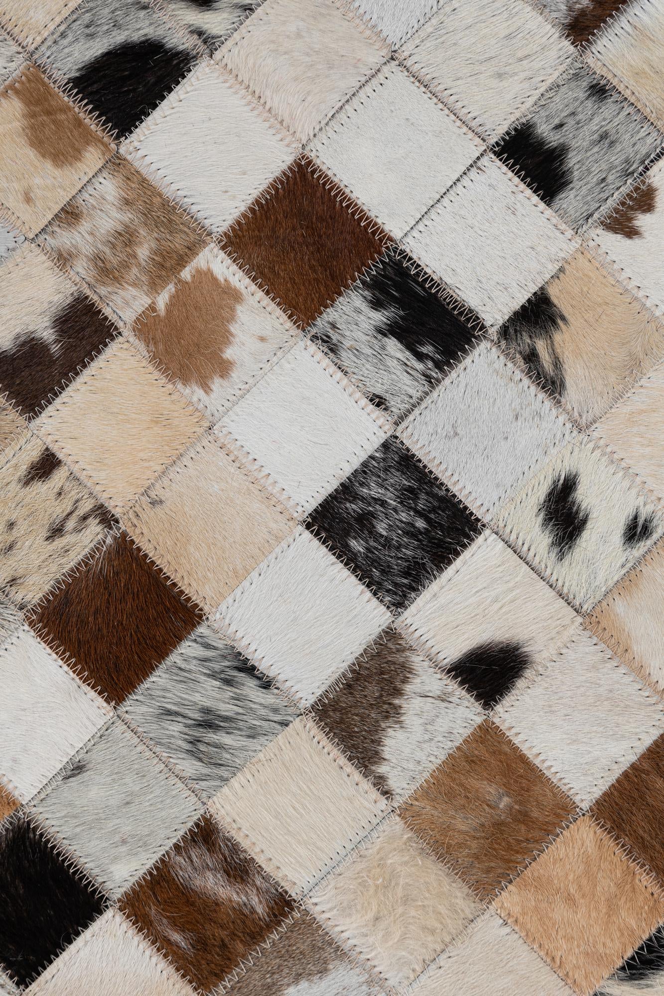 2' x 3' Cowhide Leather Rug