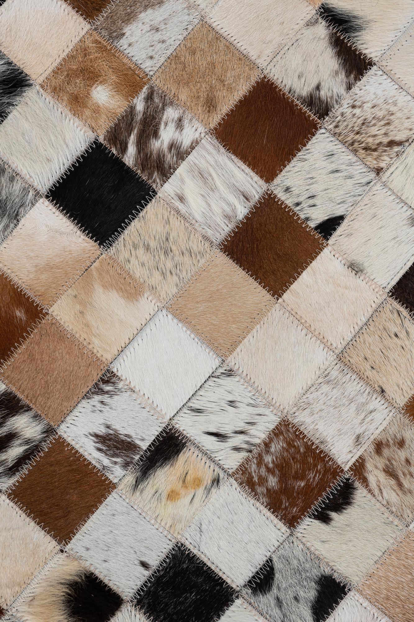 2' x 3' Cowhide Leather Rug