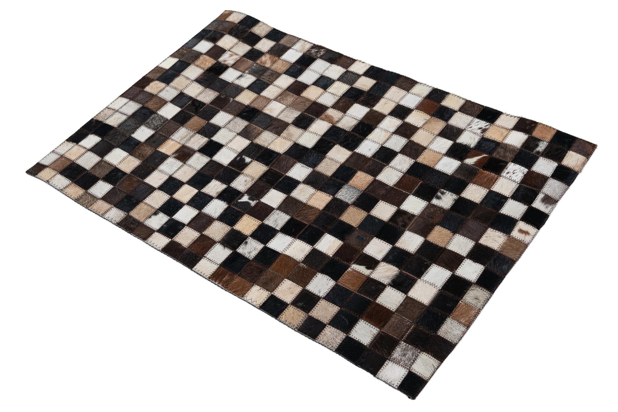 2' x 3' Cowhide Leather Rug