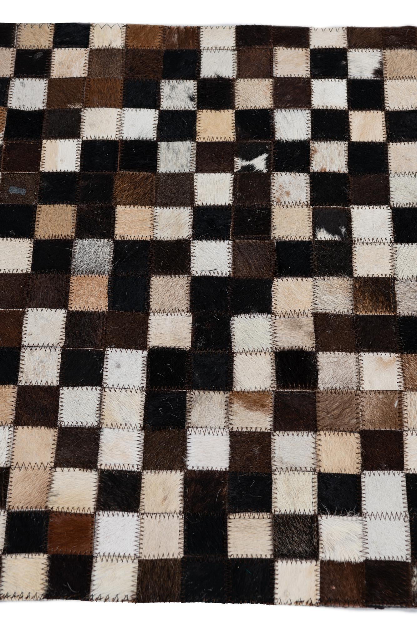 2' x 3' Cowhide Leather Rug