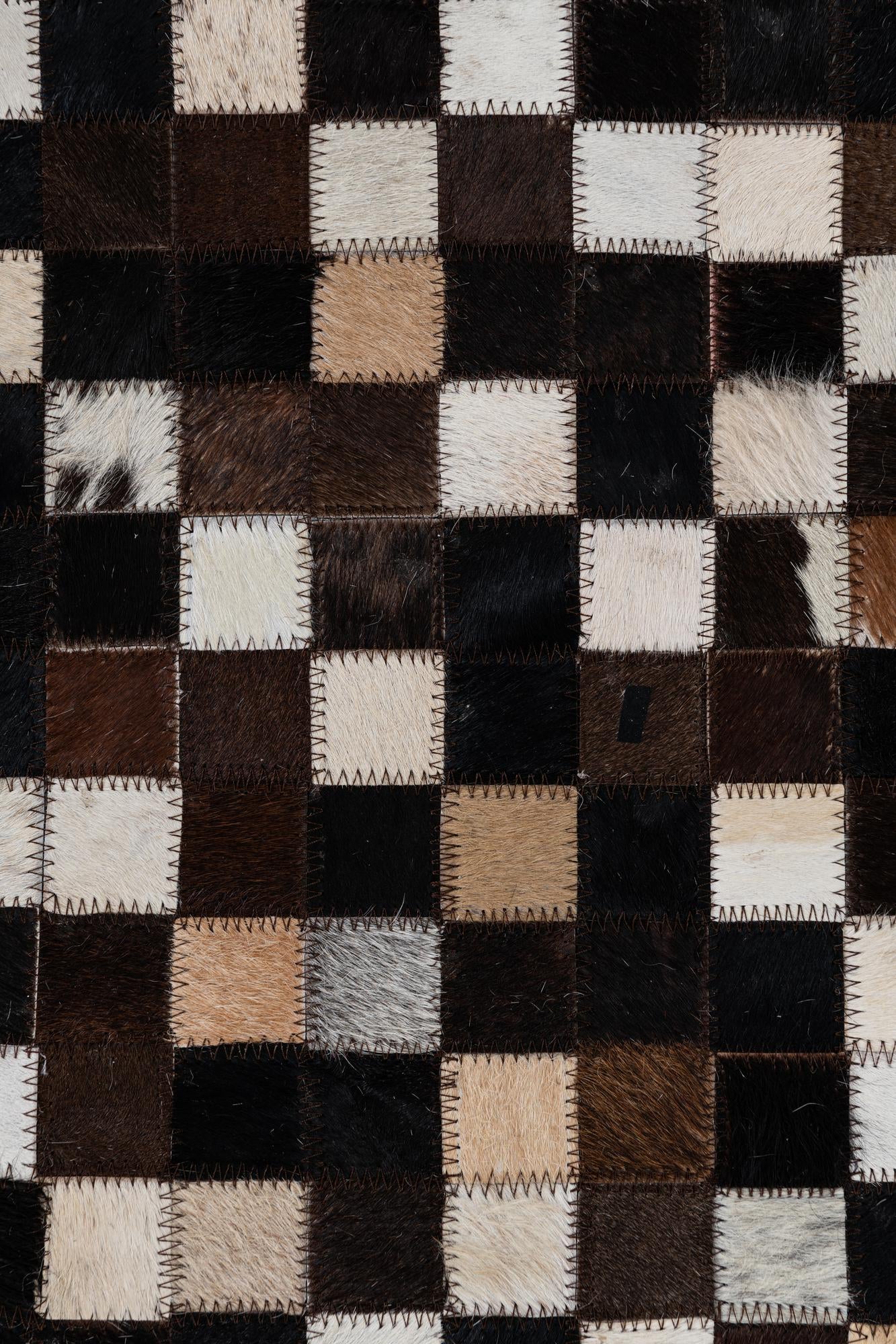 2' x 3' Cowhide Leather Rug