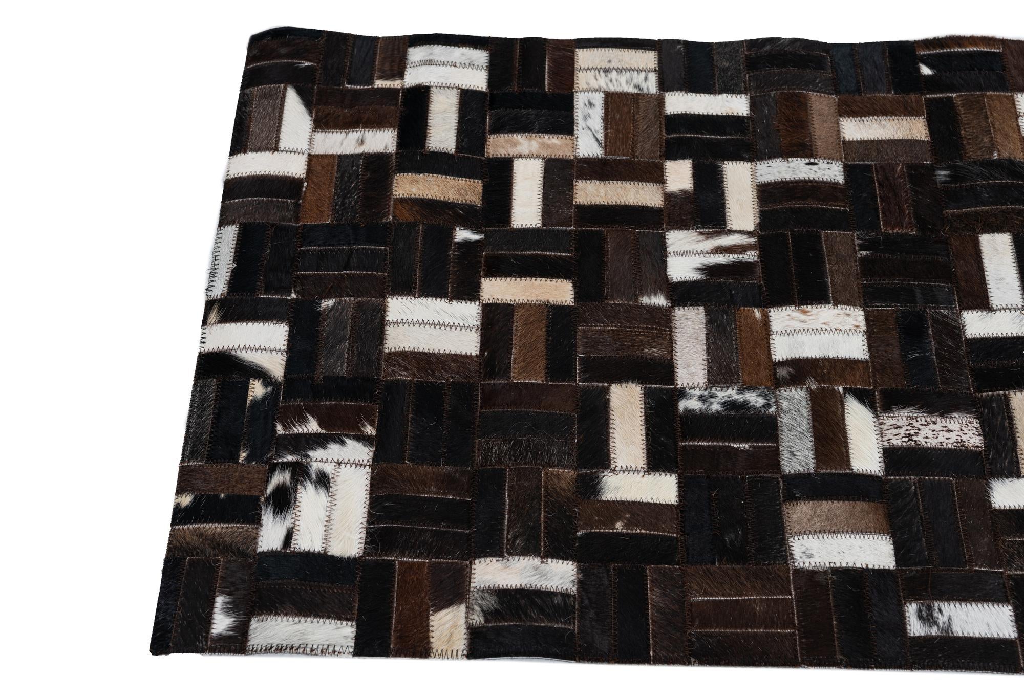 2' x 3' Cowhide Leather Rug