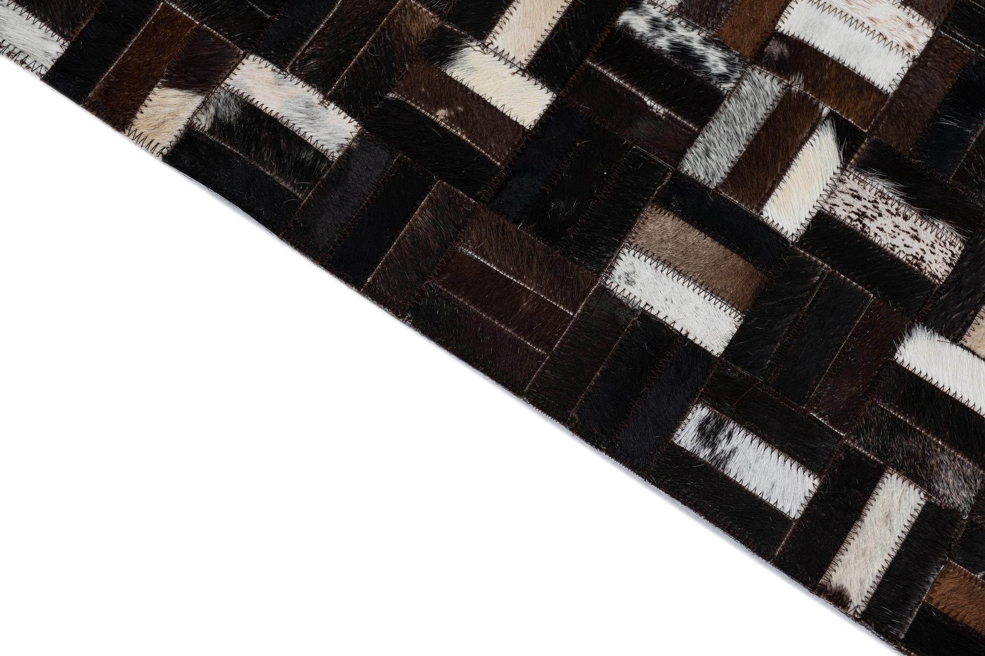 2' x 3' Cowhide Leather Rug