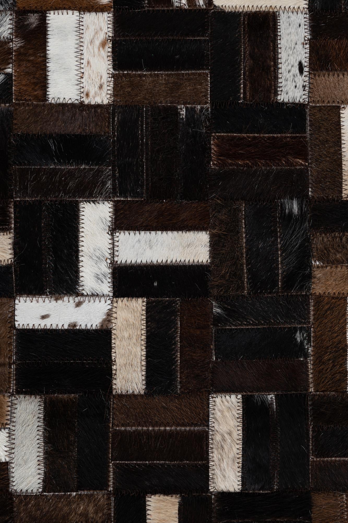 2' x 3' Cowhide Leather Rug