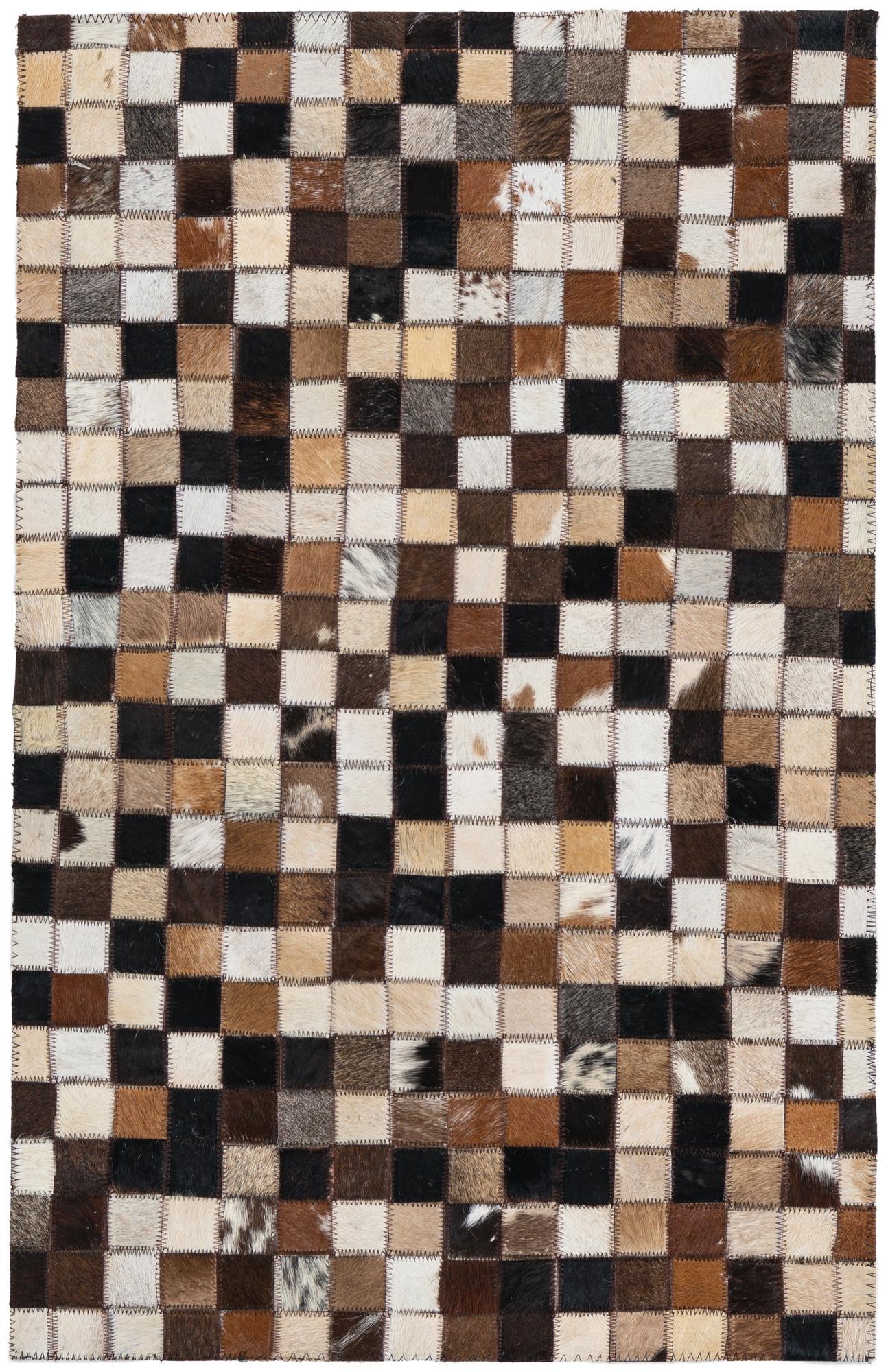 2' x 3' 1 Cowhide Leather Rug