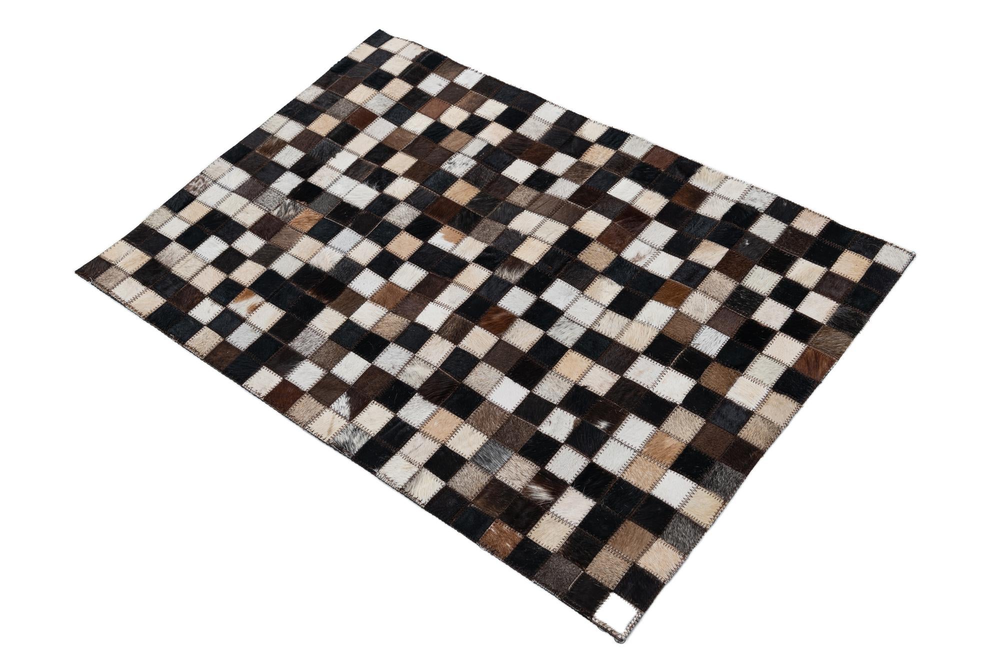 2' x 3' Cowhide Leather Rug