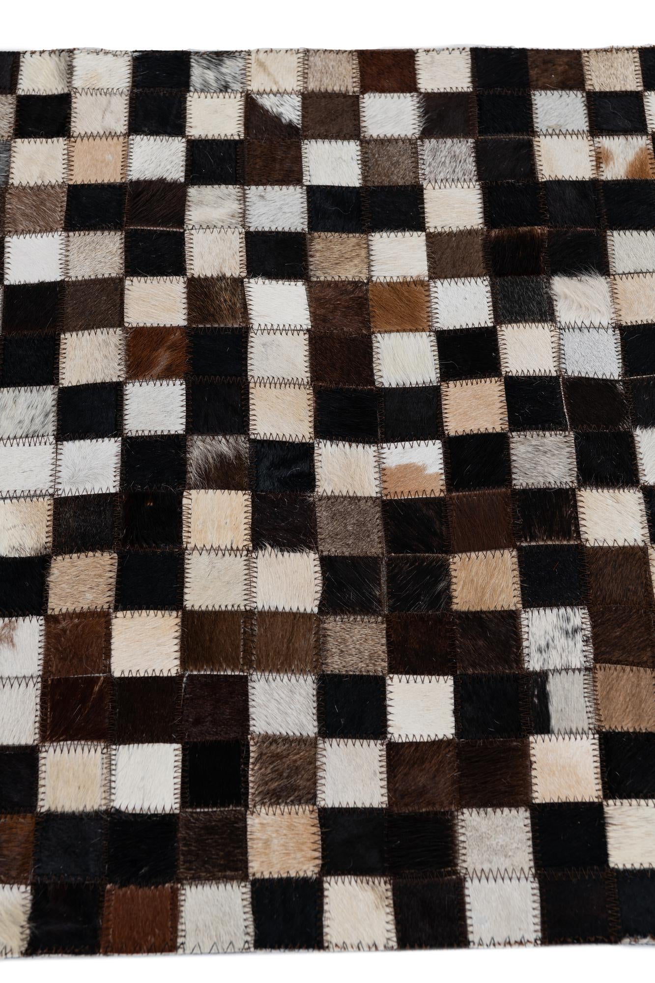 2' x 3' Cowhide Leather Rug