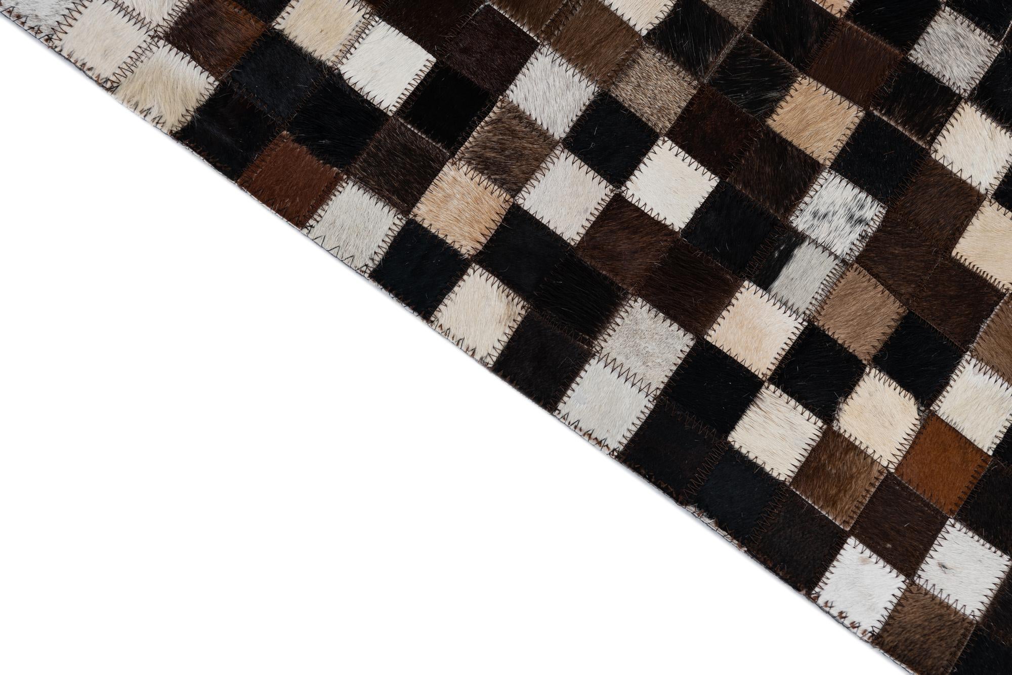 2' x 3' Cowhide Leather Rug