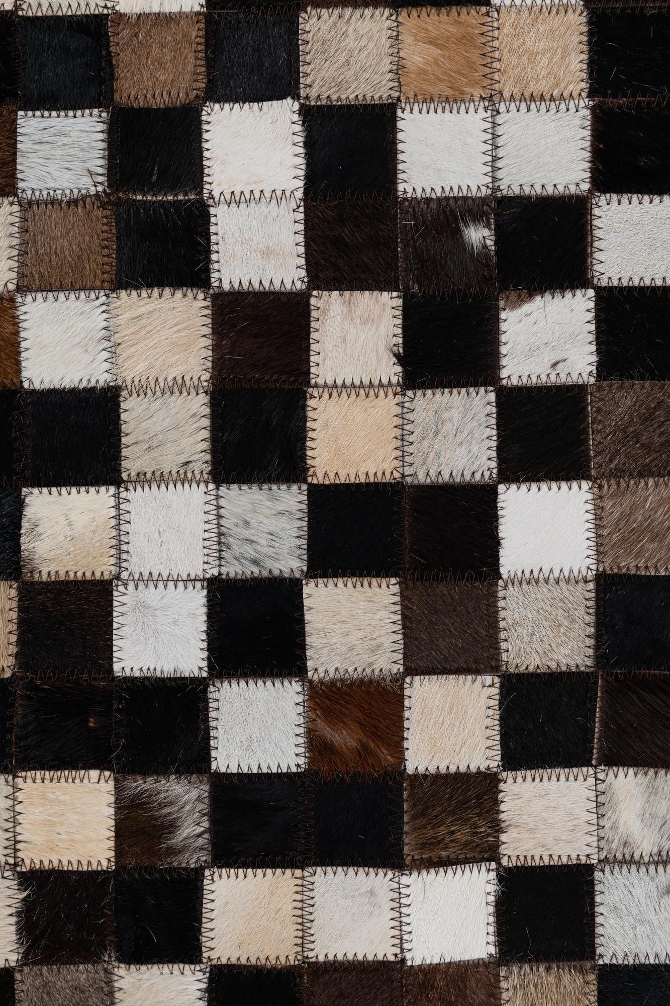 2' x 3' Cowhide Leather Rug