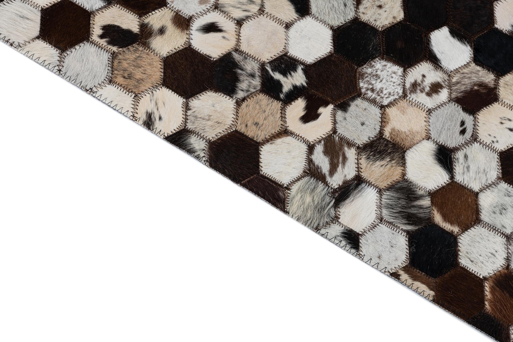 2' x 3' Cowhide Leather Rug
