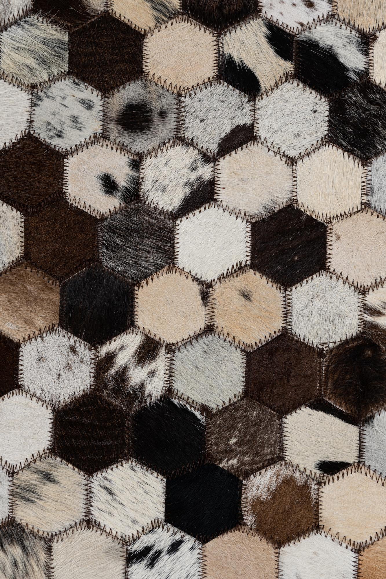 2' x 3' Cowhide Leather Rug