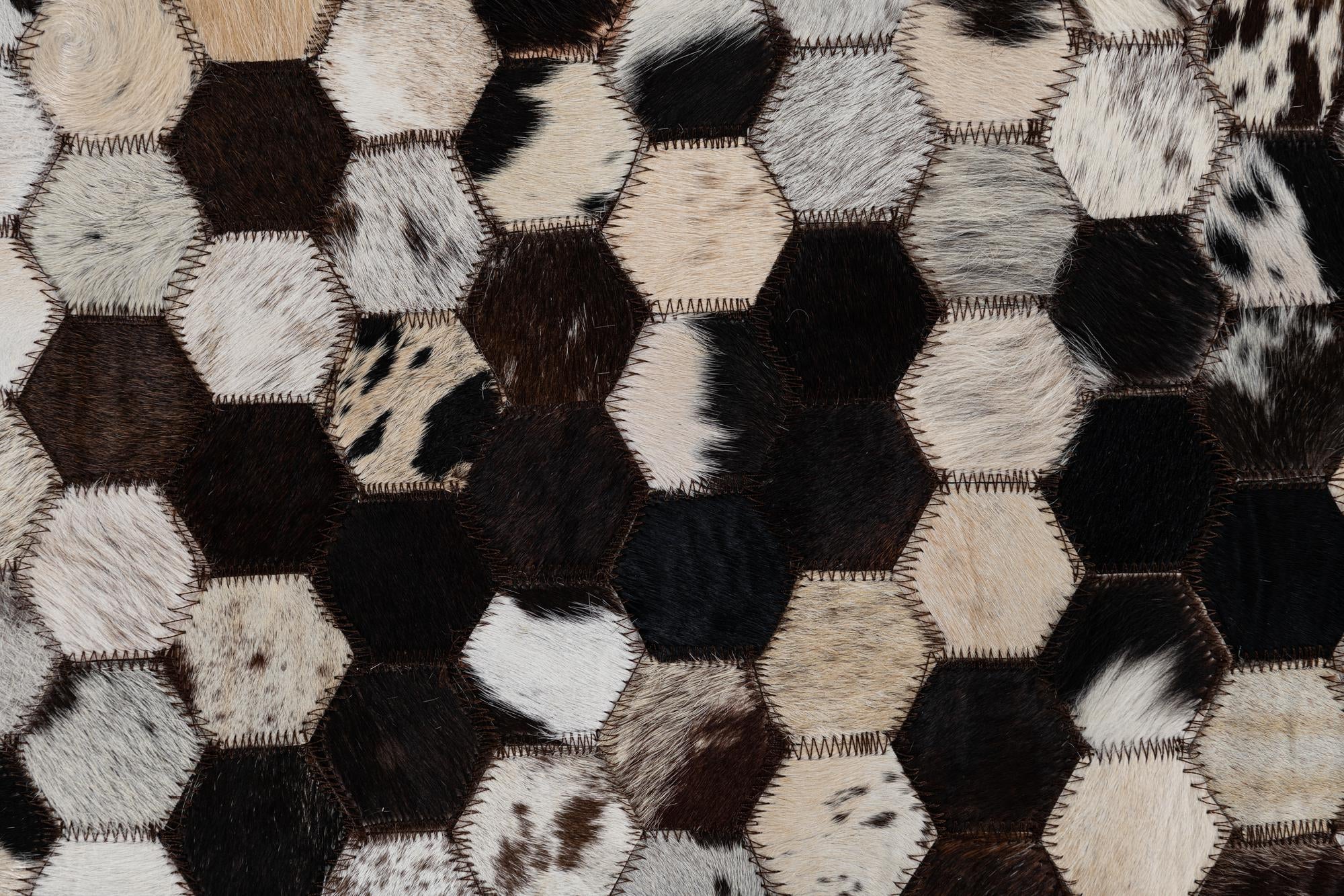 2' x 3' Cowhide Leather Rug