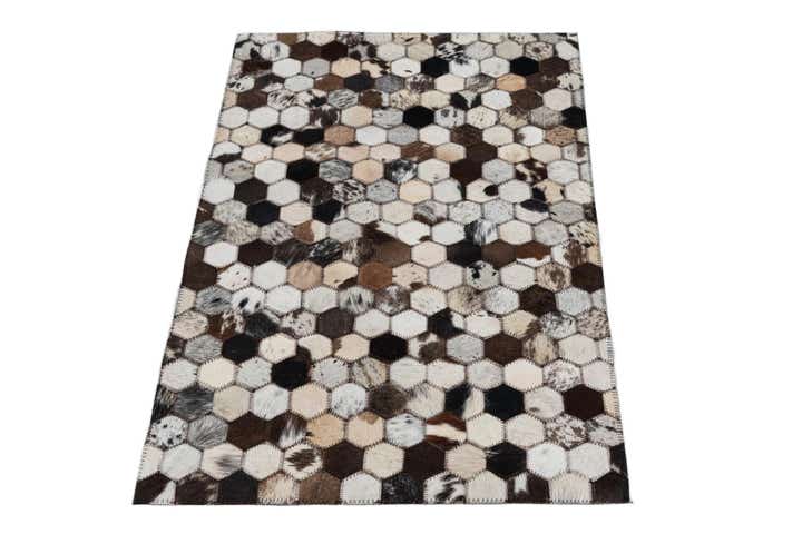 2' x 3' 1 Cowhide Leather Rug