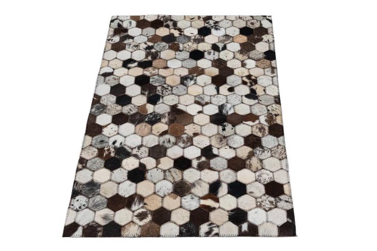 Detail image of 2' x 3' 1 Cowhide Leather Rug