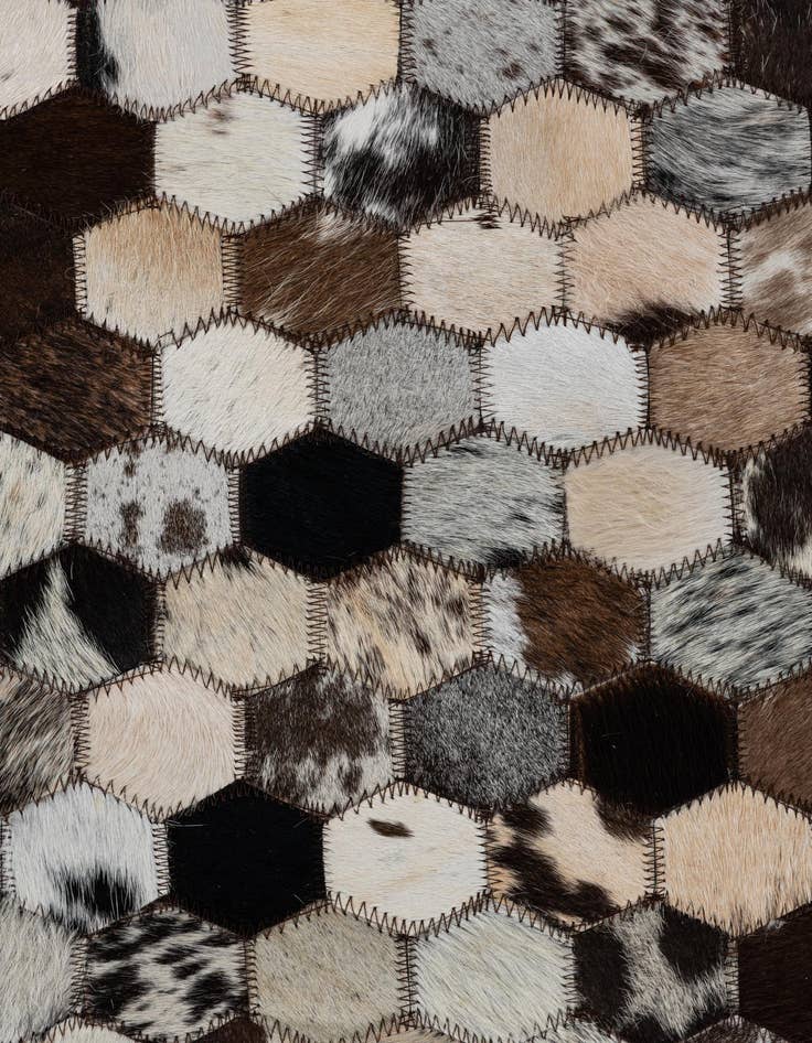 Detail image of 2' x 3' 1 Cowhide Leather Rug