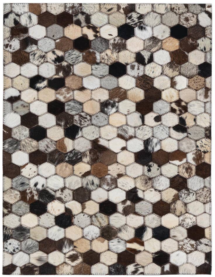 Detail image of 2' x 3' 1 Cowhide Leather Rug