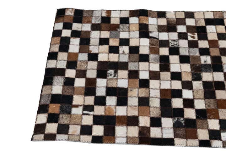 2' x 3' Cowhide Leather Rug