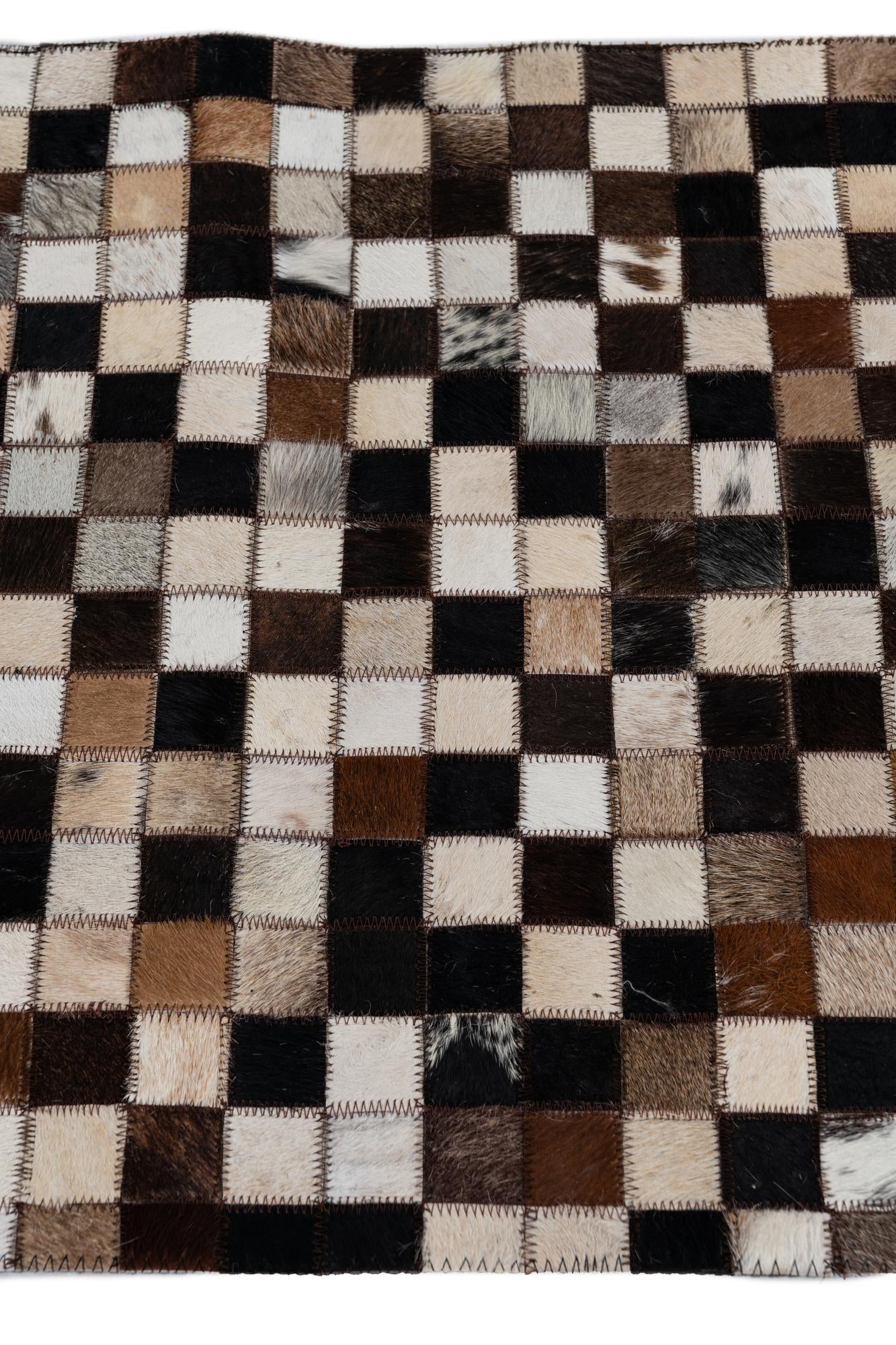 2' x 3' Cowhide Leather Rug